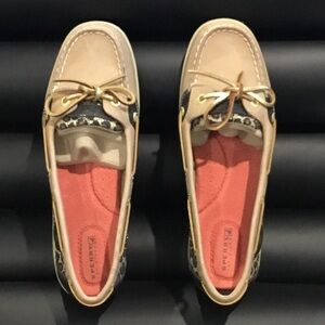 Sperry Women's Tan and Black Loafers